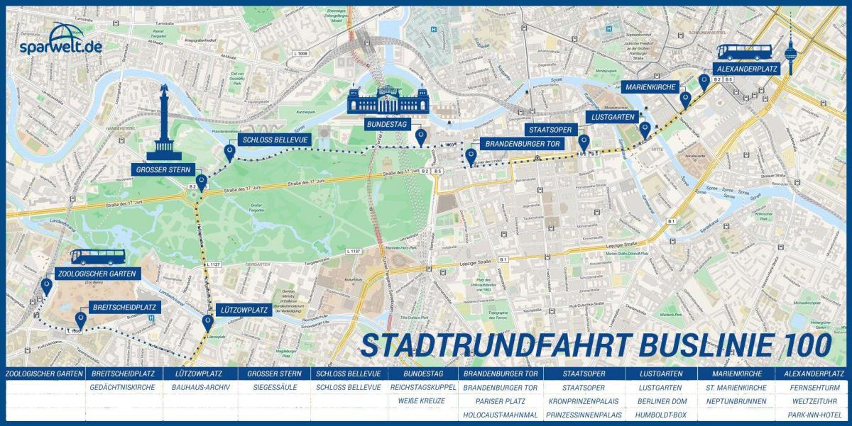 bus 100 route map
