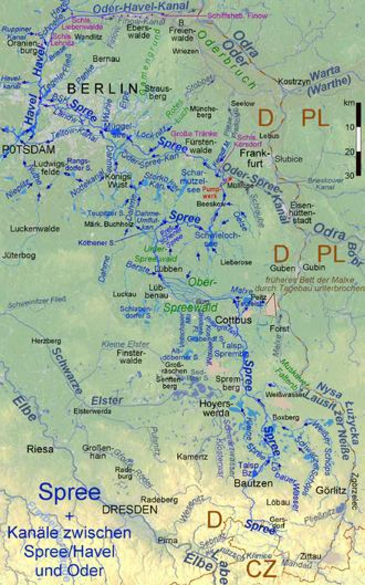 map of berlin rivers