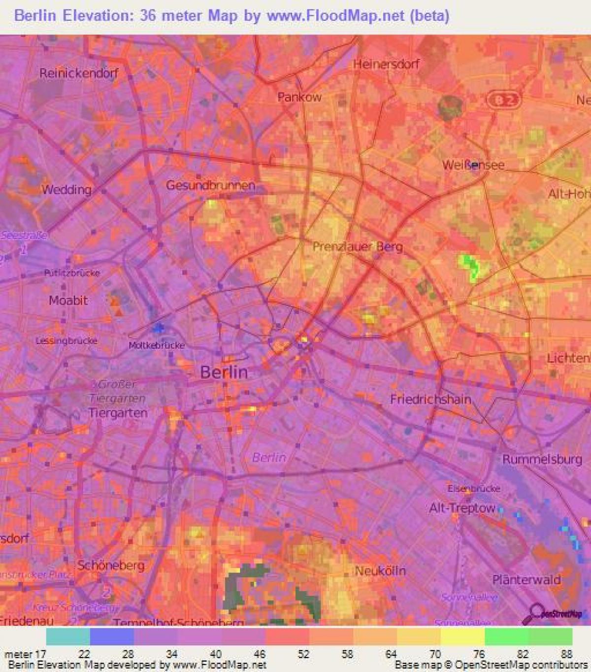 map of berlin topographic