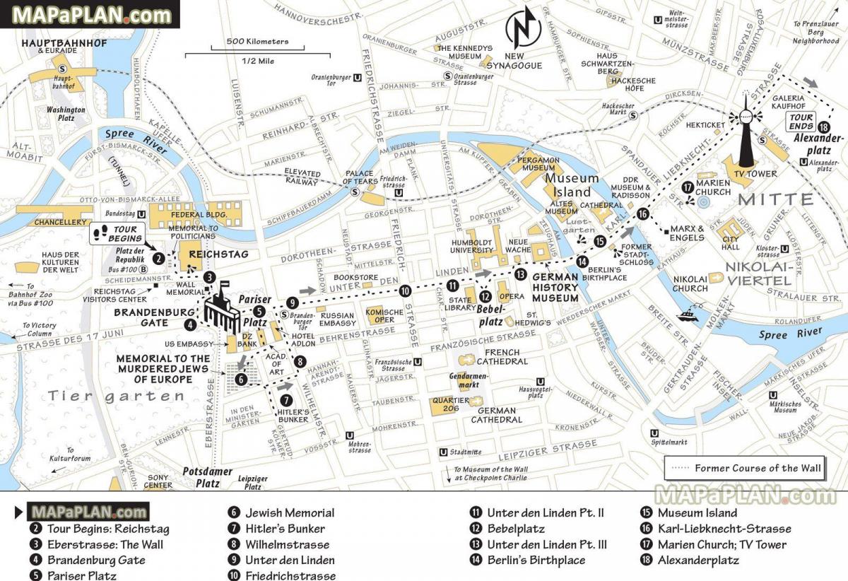 walking tour of berlin map