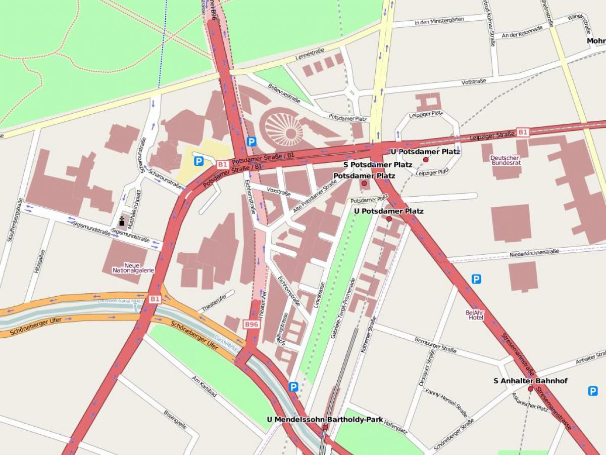 map of potsdamer platz berlin