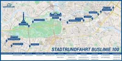 Bus 100 route map