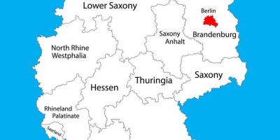 Map of germany showing berlin